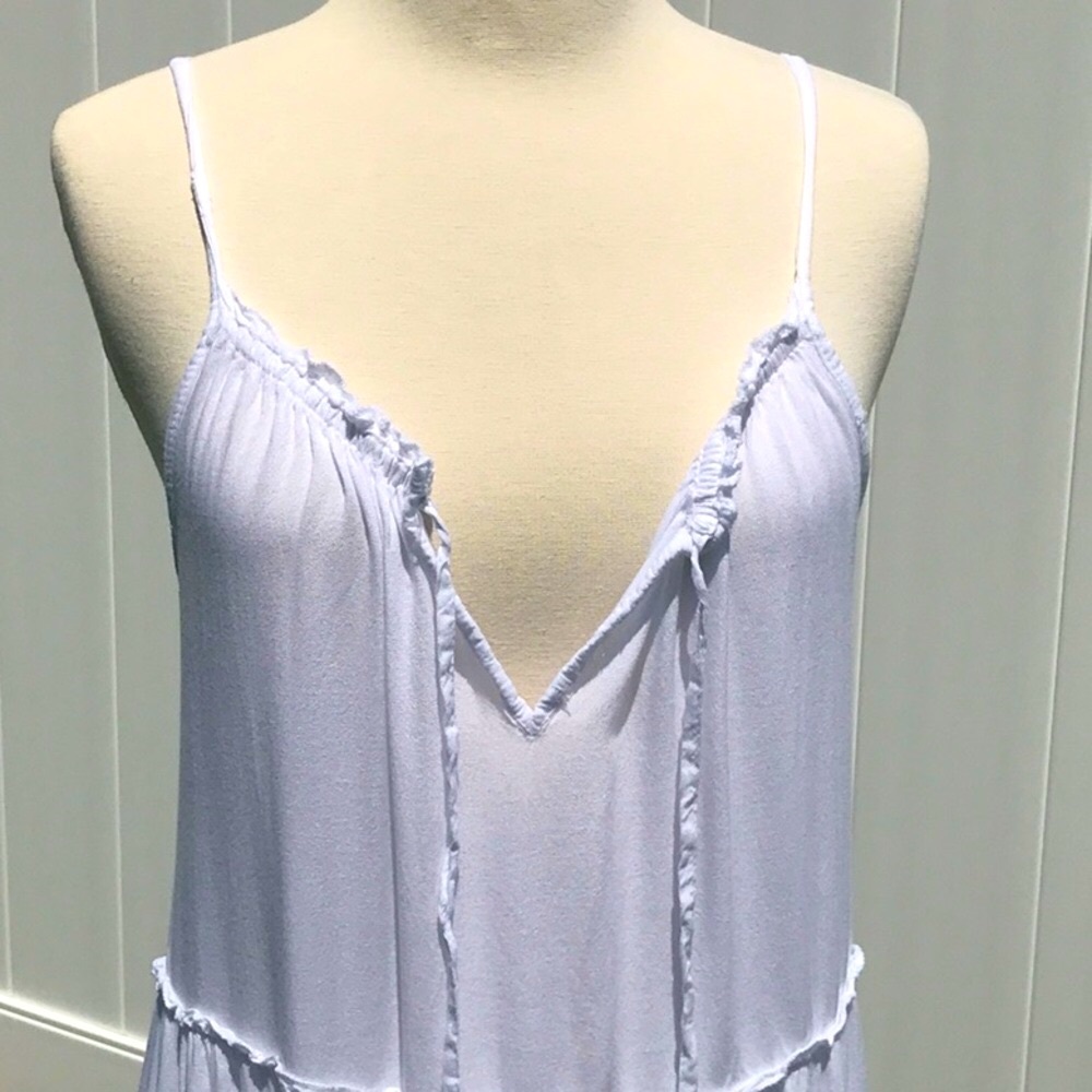 Raviya White Tiered Midi Dress Adjustable Strap Size Small - Picture 6 of 16
